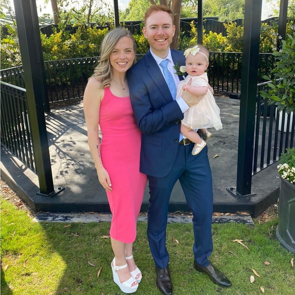 Lydia Midi Dress in Hot Pink - Picture 2 of 2